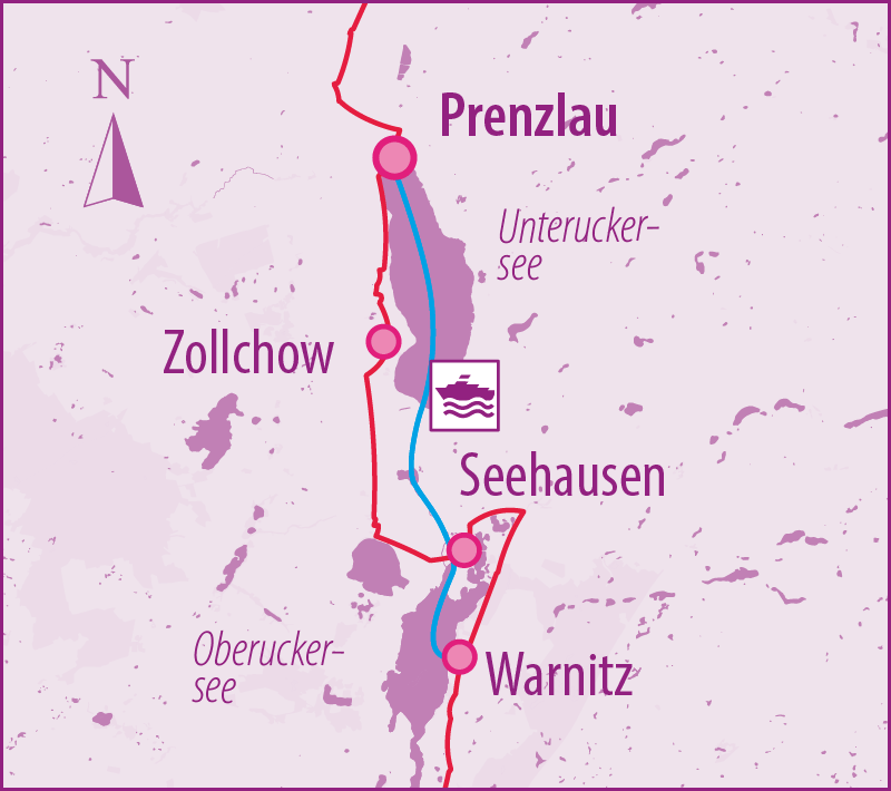 Berlin-Usedom Radfernweg Fähre Warnitz-Prenzlau