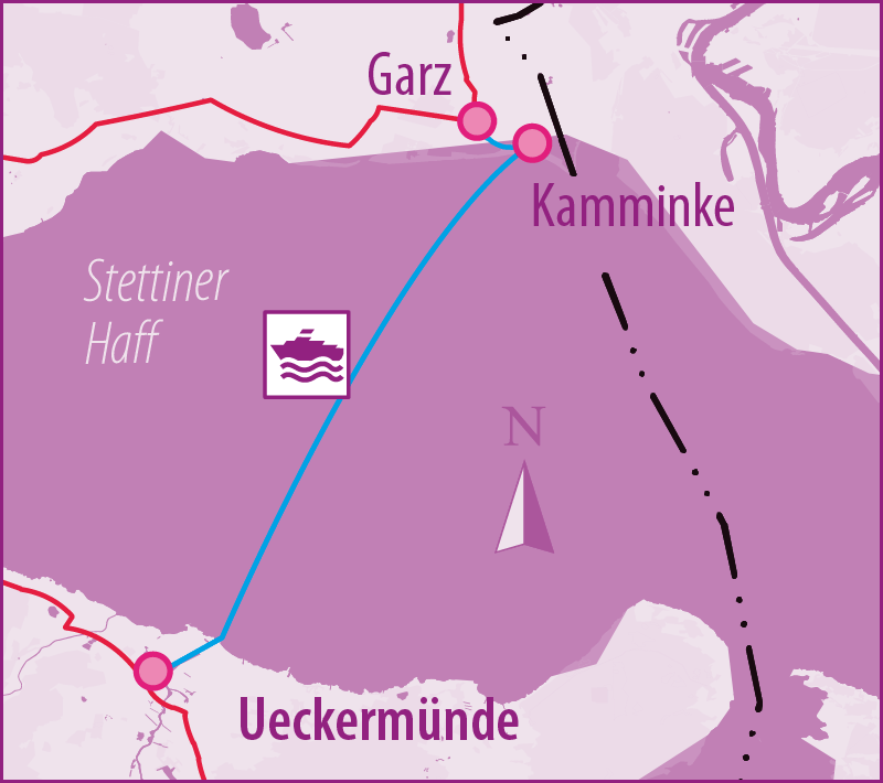 Berlin-Usedom Radfernweg Abkürzung Ueckermünde-Garz