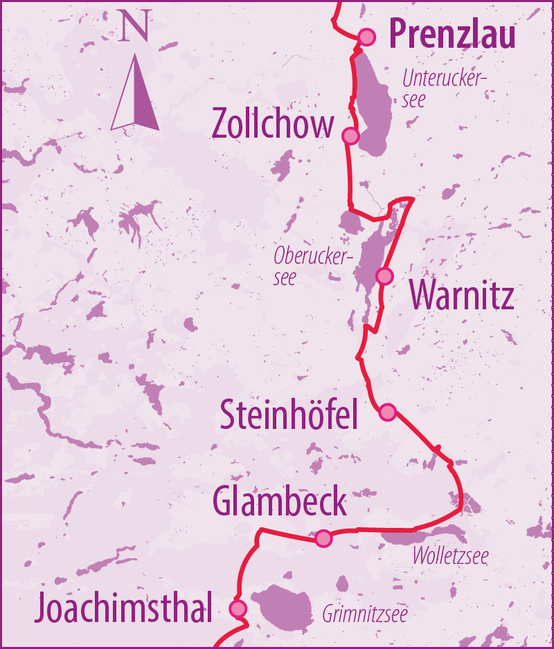 Berlin-Usedom Radfernweg Etappe 3 Joachimsthal-Prenzlau